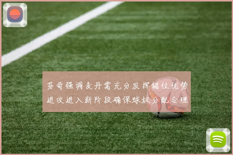 芬奇强调麦丹需充分发挥错位优势进攻进入新阶段确保球权分配合理